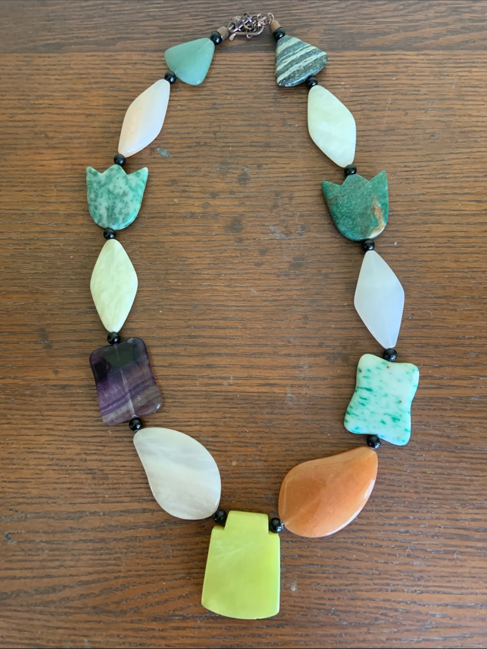 Jay King DTR Multicolored Natural Stone 27” Necklace with Green Accents